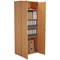 Jemini Extra Tall Wooden Cupboard, 4 Shelves, 2000mm High, Beech