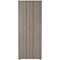 Jemini Extra Tall Wooden Cupboard, 4 Shelves, 2000mm High, Grey Oak