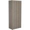 Jemini Extra Tall Wooden Cupboard, 4 Shelves, 2000mm High, Grey Oak