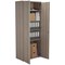 Jemini Extra Tall Wooden Cupboard, 4 Shelves, 2000mm High, Grey Oak