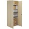 Jemini Extra Tall Wooden Cupboard, 4 Shelves, 2000mm High, Maple