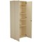 Jemini Extra Tall Wooden Cupboard, 4 Shelves, 2000mm High, Maple