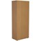 Jemini Extra Tall Wooden Cupboard, 4 Shelves, 2000mm High, Oak