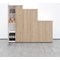 Jemini Two-Tone Extra Tall Cupboard, 4 Shelves, 2000mm High, Grey Oak and White