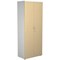 Jemini Two-Tone Extra Tall Cupboard, 4 Shelves, 2000mm High, Maple and White