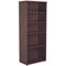 Jemini Extra Tall Wooden Bookcase, 4 Shelves, 2000mm High, Walnut