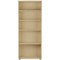 Jemini Extra Tall Wooden Bookcase, 4 Shelves, 2000mm High, Maple