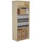 Jemini Extra Tall Wooden Bookcase, 4 Shelves, 2000mm High, Maple