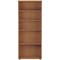 Jemini Extra Tall Wooden Bookcase, 4 Shelves, 2000mm High, Oak