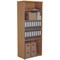 Jemini Extra Tall Wooden Bookcase, 4 Shelves, 2000mm High, Oak