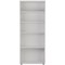 Jemini Extra Tall Wooden Bookcase, 4 Shelves, 2000mm High, White