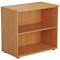 Jemini Desk High Wooden Bookcase, 1 Shelf, 730mm High, Beech