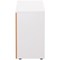 Jemini Two-Tone Desk High Cupboard, 1 Shelf, 730mm High, Beech and White