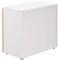 Jemini Two-Tone Desk High Cupboard, 1 Shelf, 730mm High, Beech and White