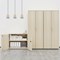 Jemini Two-Tone Desk High Cupboard, 1 Shelf, 730mm High, Grey Oak and White