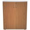 Jemini Two-Tone Desk High Cupboard, 1 Shelf, 730mm High, Oak and White