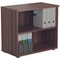 Jemini Desk High Wooden Bookcase, 1 Shelf, 730mm High, Walnut