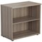 Jemini Desk High Wooden Bookcase, 1 Shelf, 730mm High, Grey Oak