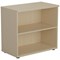 Jemini Desk High Wooden Bookcase, 1 Shelf, 730mm High, Maple