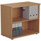 Jemini Desk High Wooden Bookcase, 1 Shelf, 730mm High, Oak