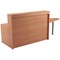 Jemini Reception Unit with Extension, 1400x800x740mm, Beech