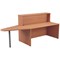 Jemini Reception Unit with Extension, 1400x800x740mm, Beech