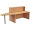 Jemini Reception Unit with Extension, 1400x800x740mm, Oak