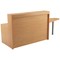 Jemini Reception Unit with Extension, 1600x800x740mm, Oak