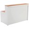 Jemini Two-Tone Reception Unit, 1400x800x740mm, Beech & White