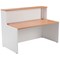 Jemini Two-Tone Reception Unit, 1400x800x740mm, Beech & White