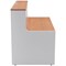 Jemini Two-Tone Reception Unit, 1400x800x740mm, Beech & White