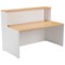 Jemini Two-Tone Reception Unit, 1400x800x740mm, Oak & White