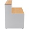 Jemini Two-Tone Reception Unit, 1400x800x740mm, Oak & White