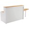 Jemini Two-Tone Reception Unit with Extension, 1400x800x740mm, Oak & White