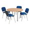 Jemini Circular Meeting Table, 1200x1200x730mm, Beech