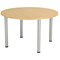 Jemini Circular Meeting Table, 1200x1200x730mm, Oak