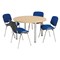 Jemini Circular Meeting Table, 1200x1200x730mm, Oak