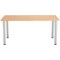 Jemini Rectangular Meeting Table, 1600x800x730mm, Beech