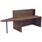 Jemini Reception Unit with Extension, 1400x800x740mm, Walnut