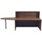 Jemini Reception Unit with Extension, 1400x800x740mm, Walnut