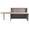 Jemini Reception Unit with Extension, 1400x800x740mm, Grey Oak