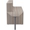 Jemini Reception Unit with Extension, 1400x800x740mm, Grey Oak