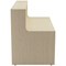 Jemini Reception Unit with Extension, 1400x800x740mm, Maple