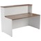 Jemini Two-Tone Reception Unit, 1400x800x740mm, Walnut & White