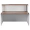 Jemini Two-Tone Reception Unit, 1400x800x740mm, Walnut & White