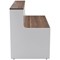 Jemini Two-Tone Reception Unit, 1400x800x740mm, Walnut & White