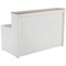 Jemini Two-Tone Reception Unit, 1400x800x740mm, Grey Oak & White