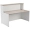 Jemini Two-Tone Reception Unit, 1400x800x740mm, Grey Oak & White