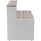 Jemini Two-Tone Reception Unit, 1400x800x740mm, Grey Oak & White