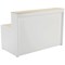 Jemini Two-Tone Reception Unit, 1400x800x740mm, Maple & White